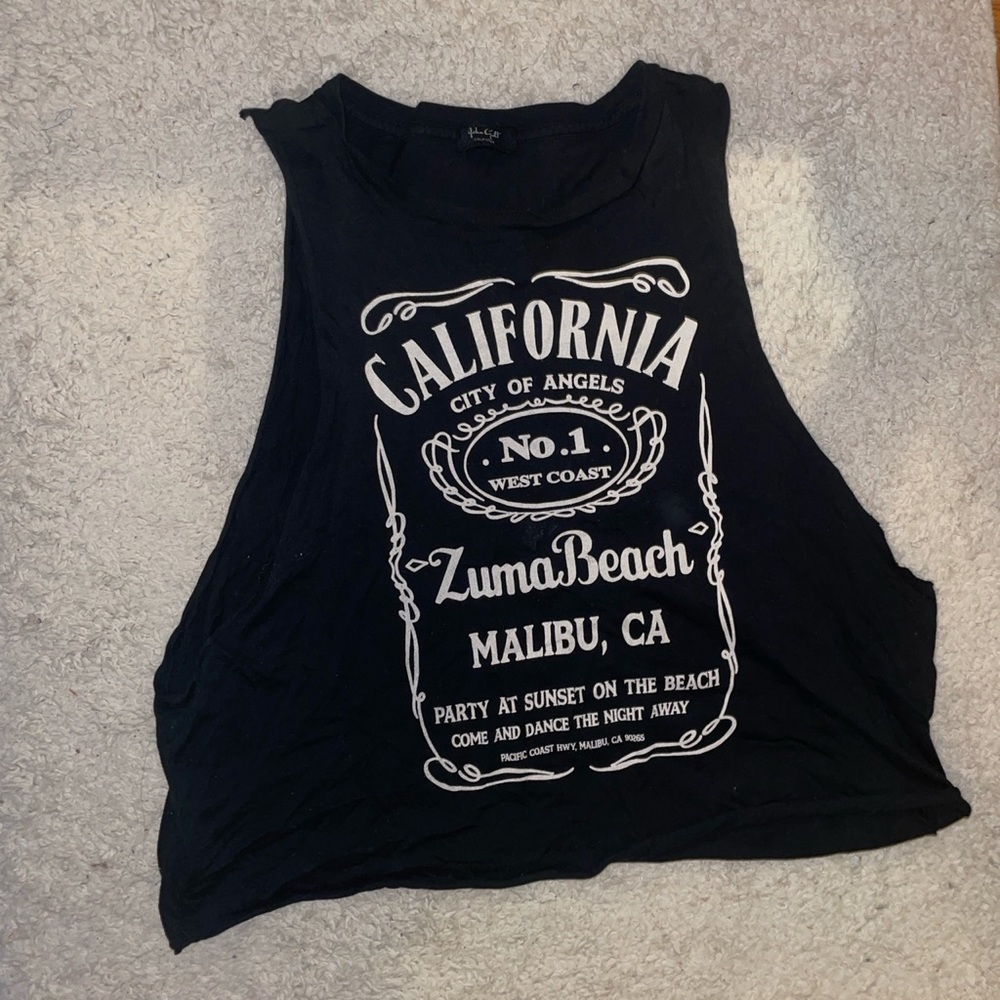 Black Vintage Sleeveless Top Medium